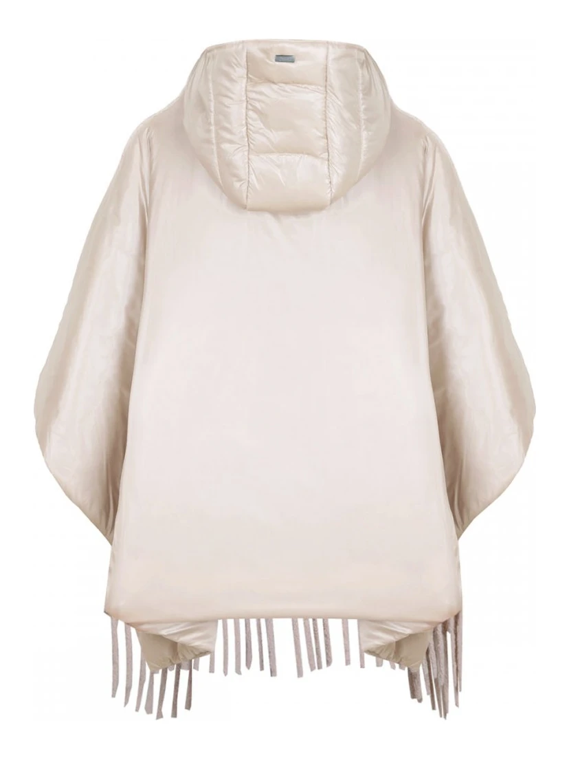Poncho jacket in alpaca wool