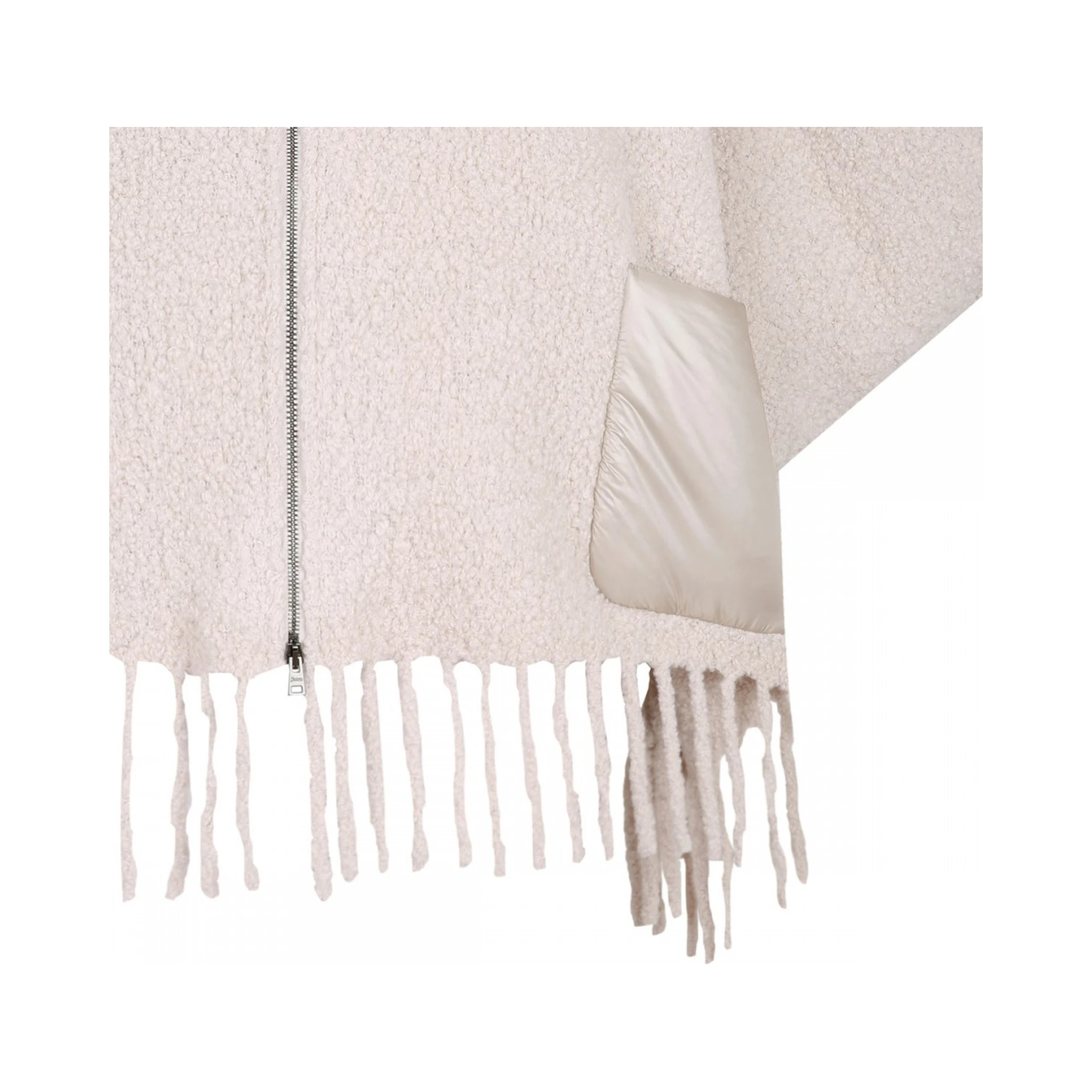 Poncho jacket in alpaca wool