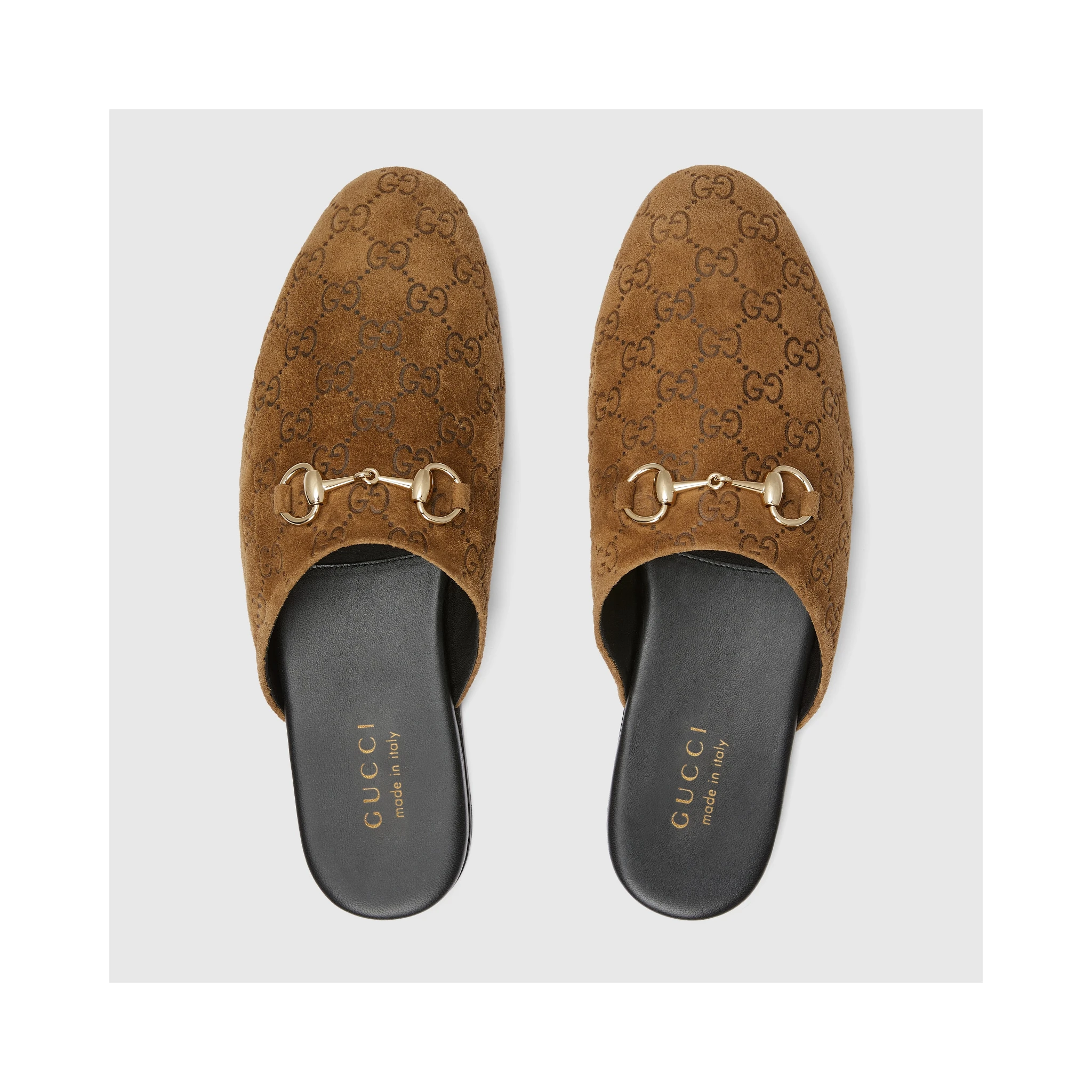 Suede leather sabot with Horsebit