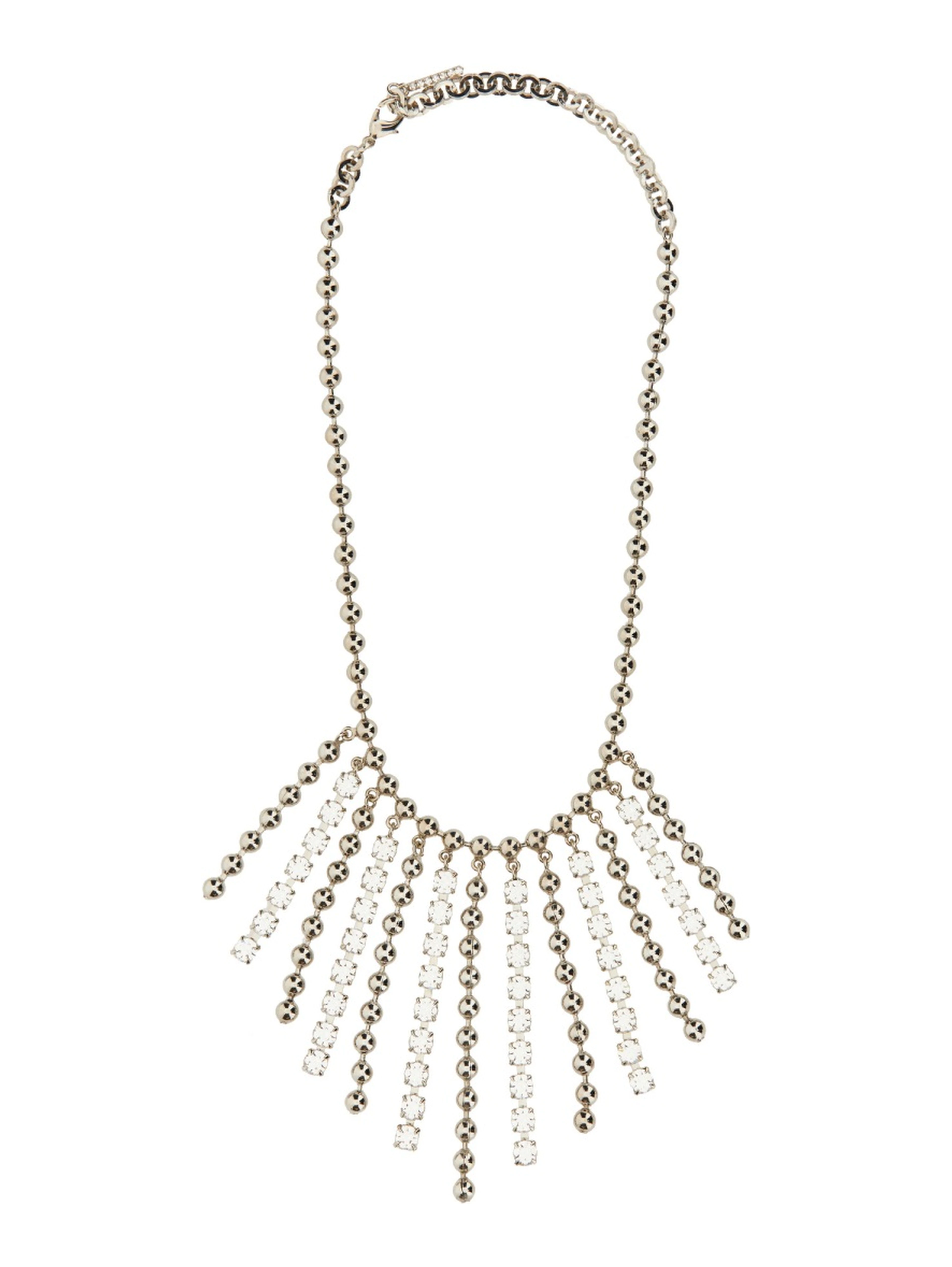 COLLANA IN CRISTALLO E CATENA CON FRANGE