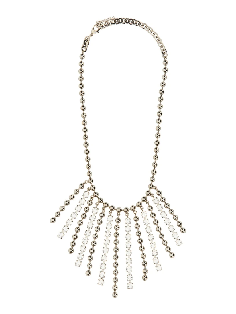 COLLANA IN CRISTALLO E CATENA CON FRANGE