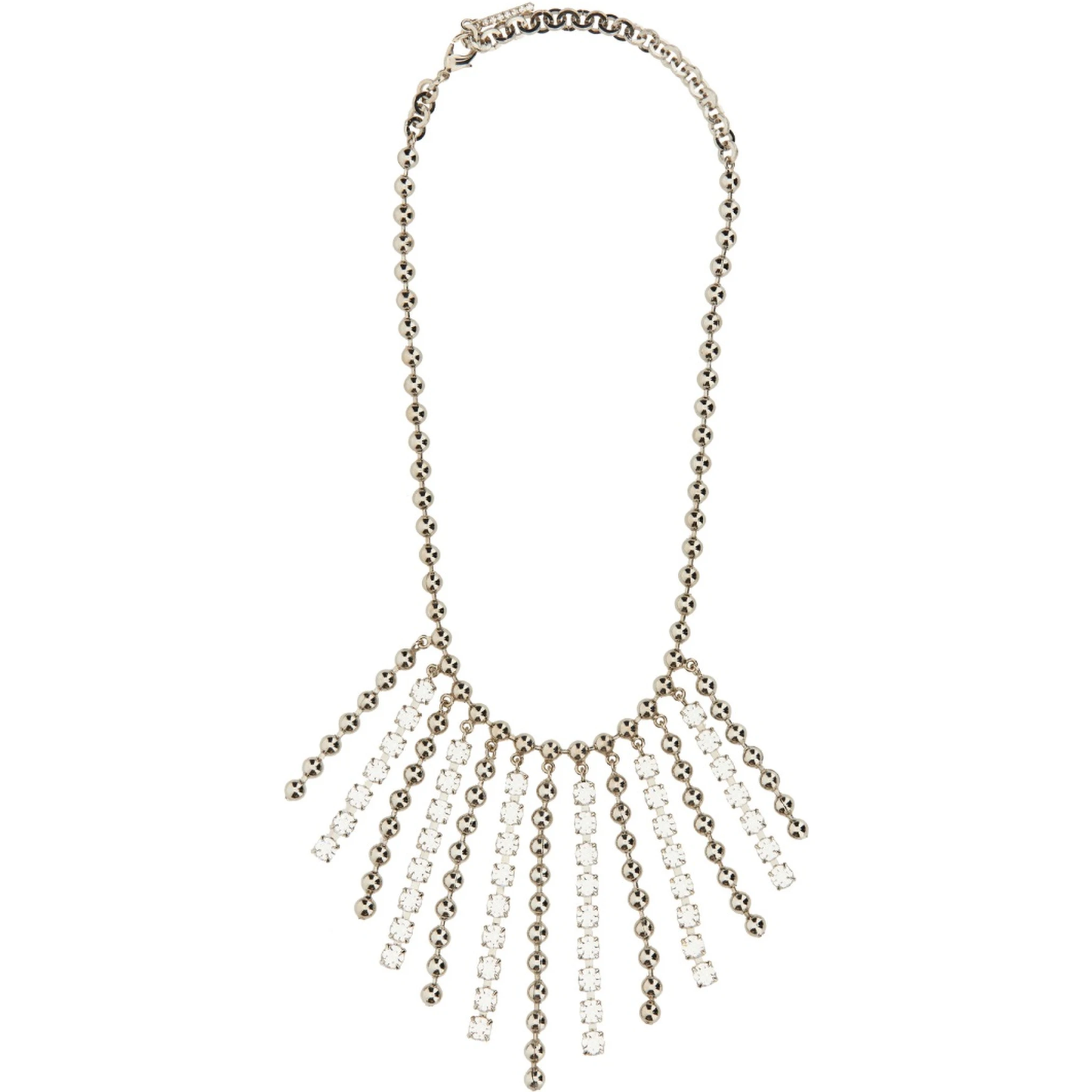 COLLANA IN CRISTALLO E CATENA CON FRANGE