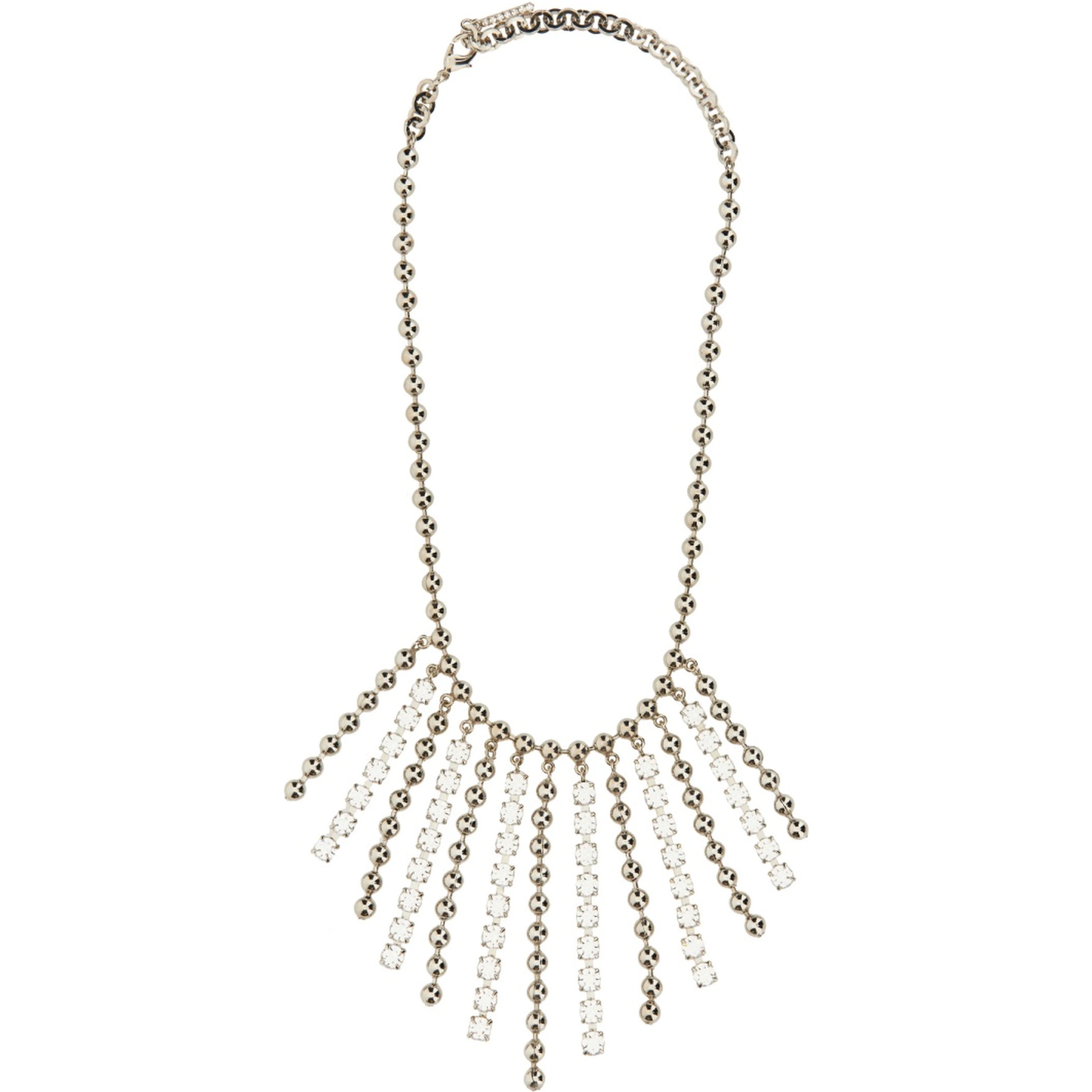 COLLANA IN CRISTALLO E CATENA CON FRANGE