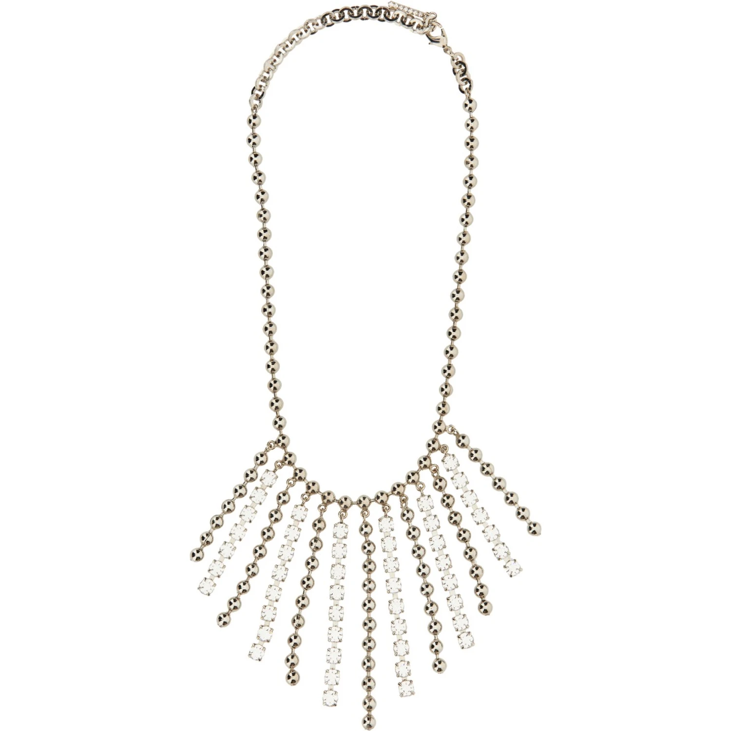 COLLANA IN CRISTALLO E CATENA CON FRANGE
