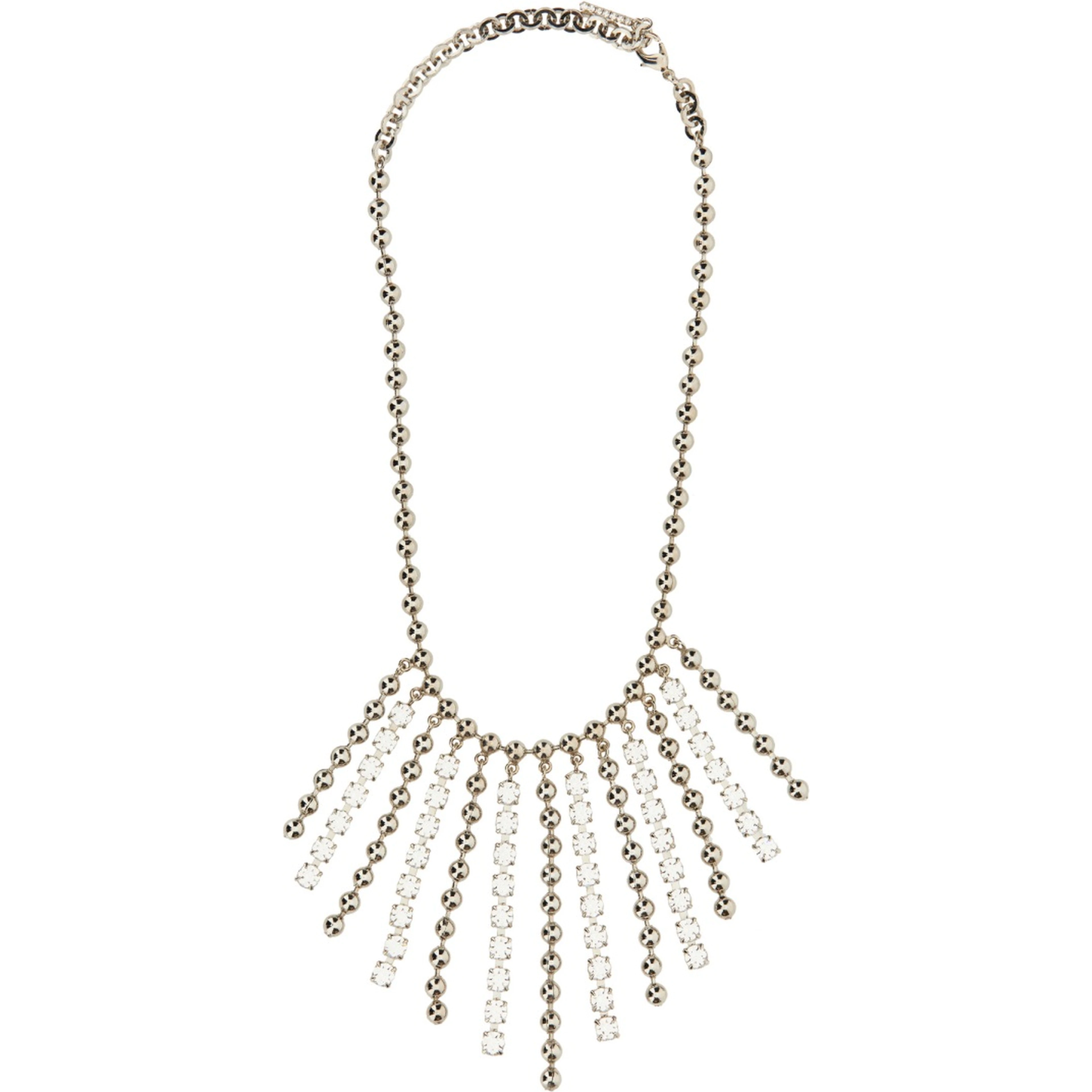 COLLANA IN CRISTALLO E CATENA CON FRANGE