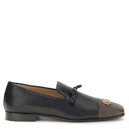 Black Goatskin Slip-On Loafers