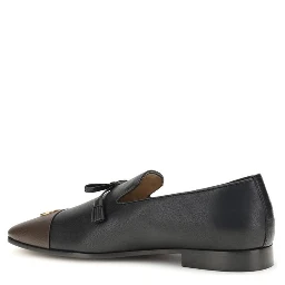 Black Goatskin Slip-On Loafers