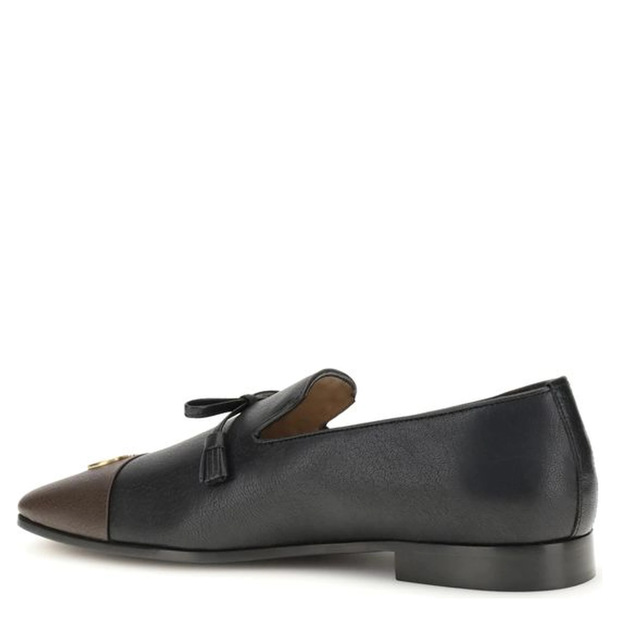 Black Goatskin Slip-On Loafers