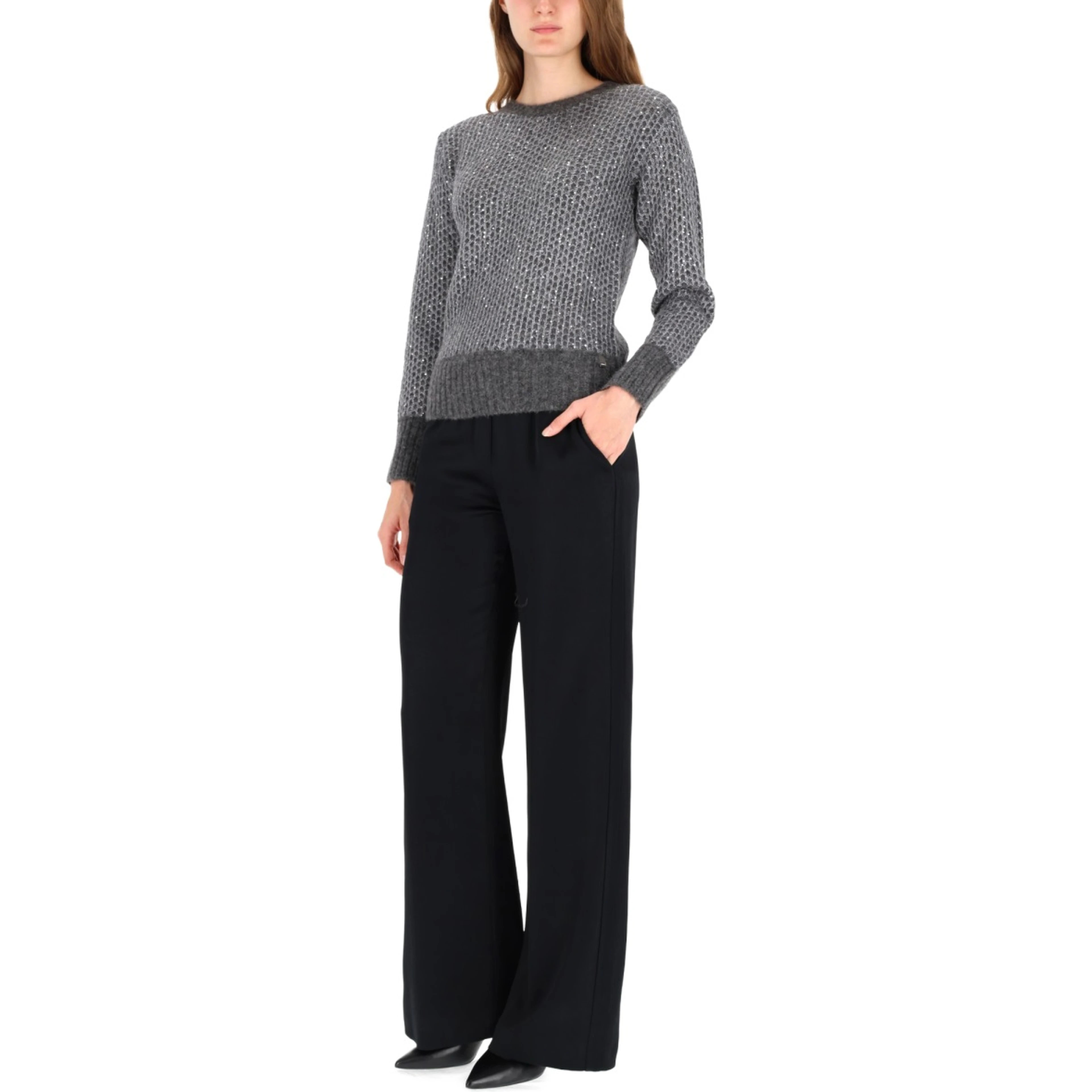 METALLIC EFFECT SEQUIN JERSEY