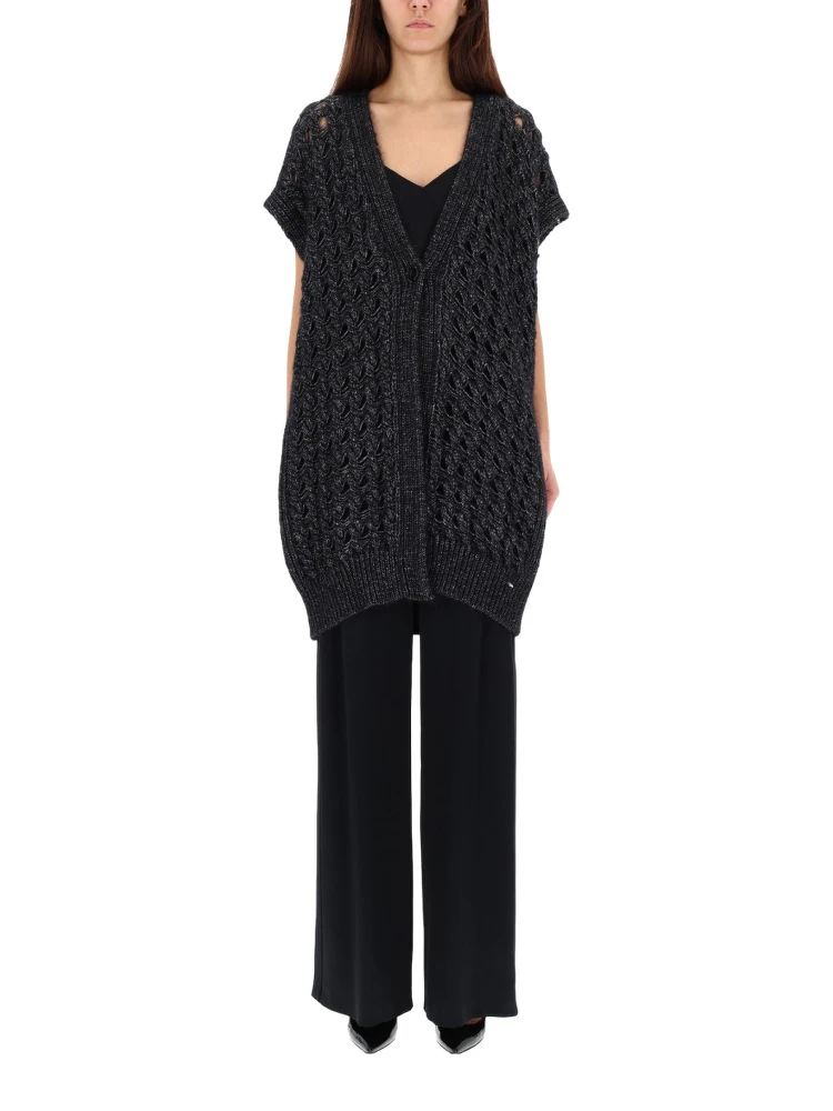 VEST WITH PERFORATED WORKMANSHIP