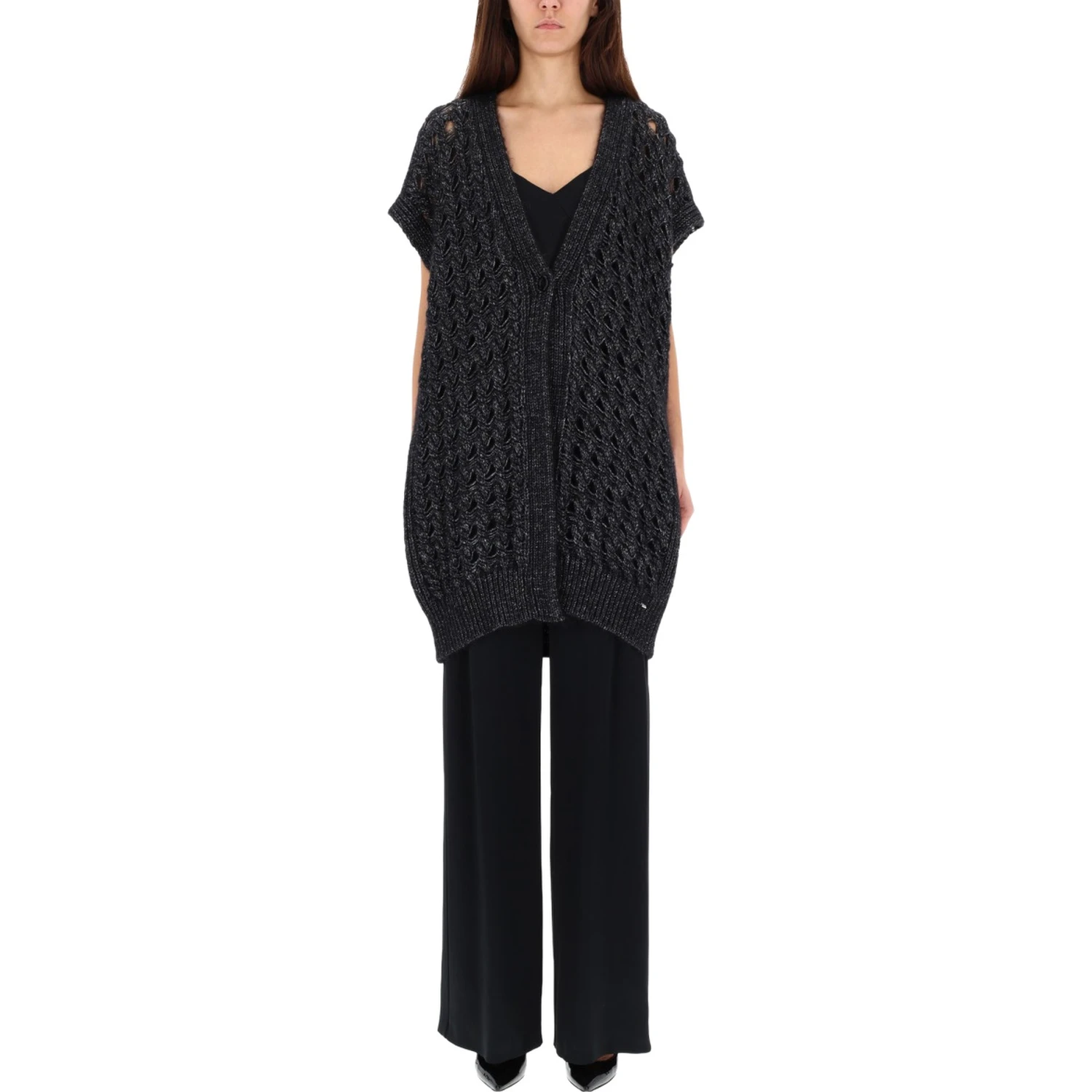 VEST WITH PERFORATED WORKMANSHIP