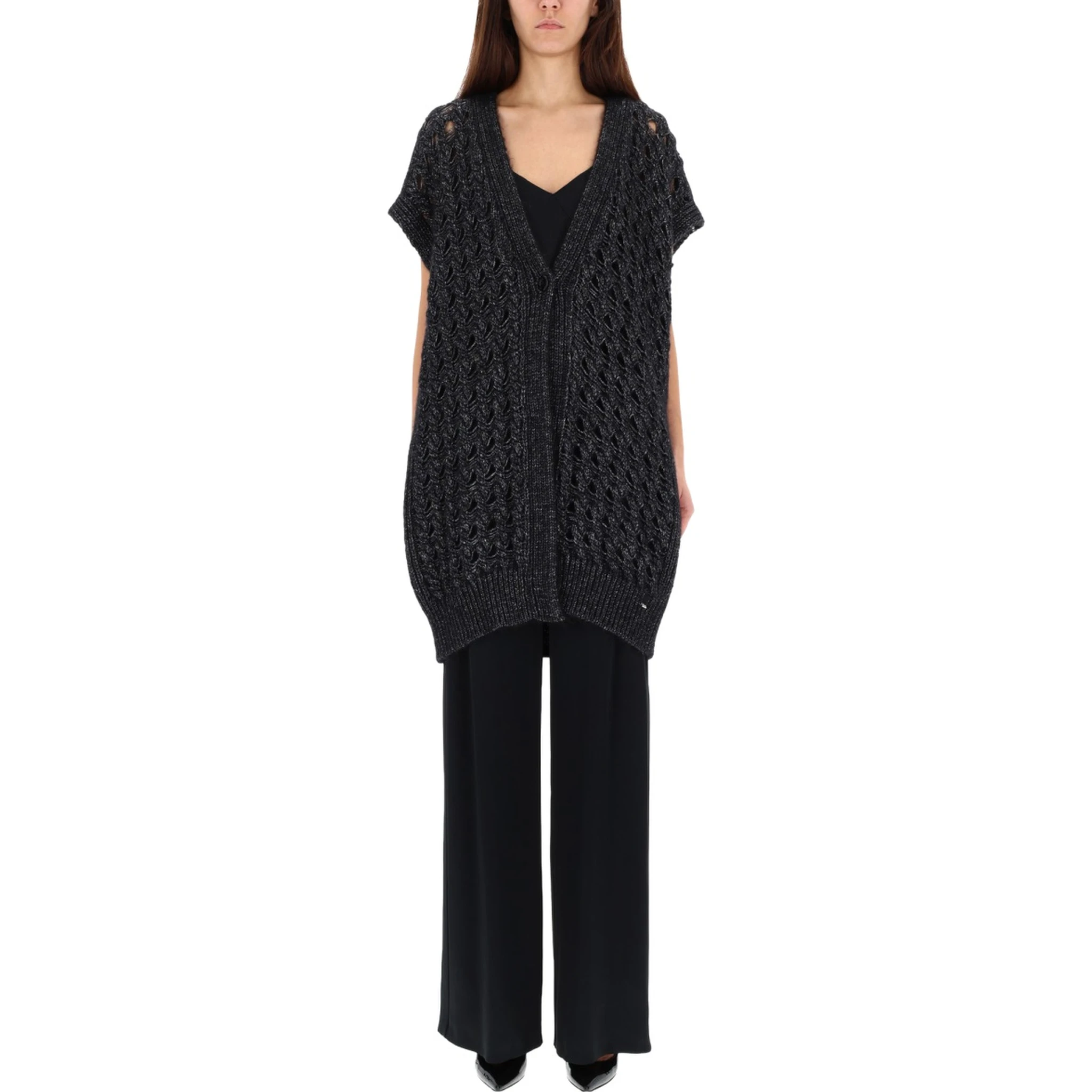 VEST WITH PERFORATED WORKMANSHIP