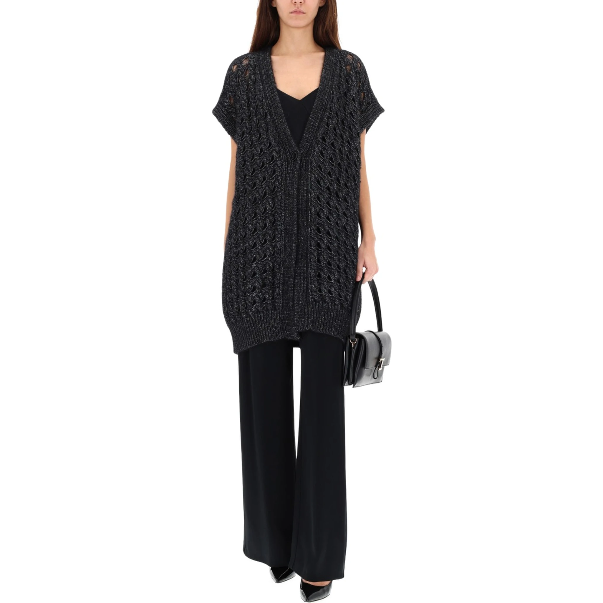 VEST WITH PERFORATED WORKMANSHIP