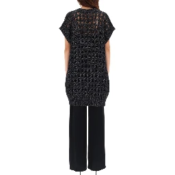 VEST WITH PERFORATED WORKMANSHIP