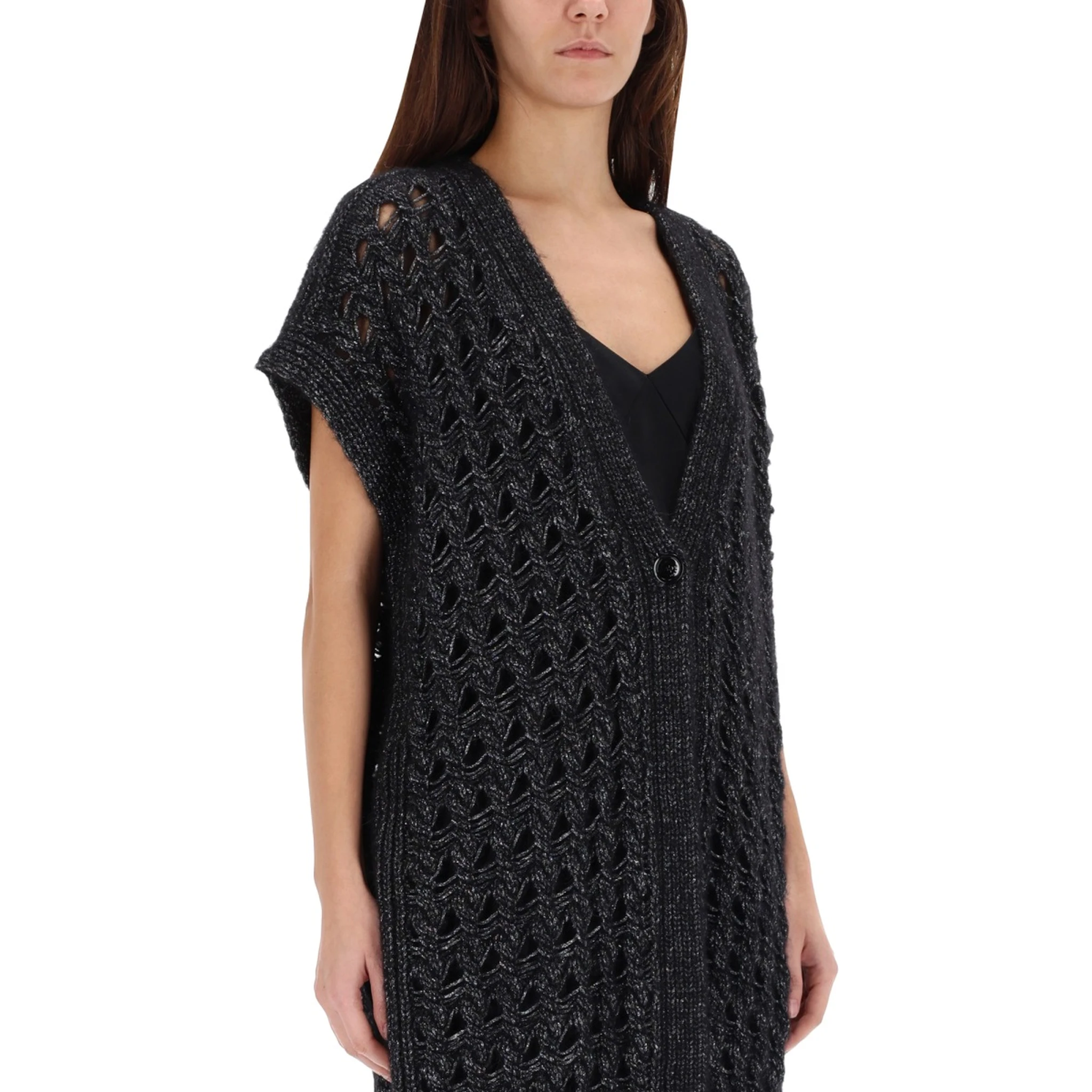 VEST WITH PERFORATED WORKMANSHIP