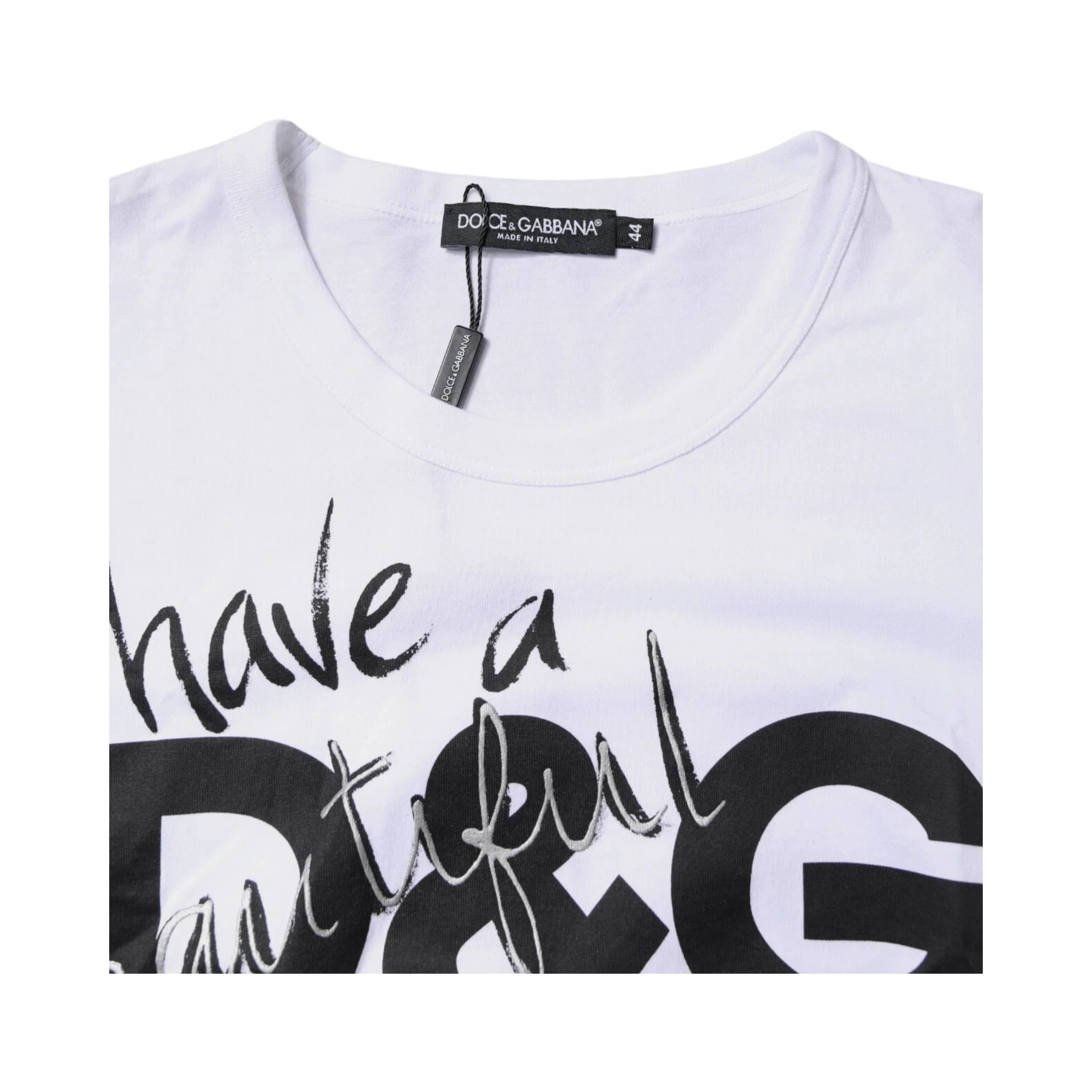 White Graphic Print Cotton Crew Neck T-shirt