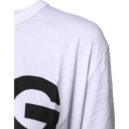 White Graphic Print Cotton Crew Neck T-shirt