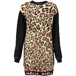 Beige Wool Women Dress