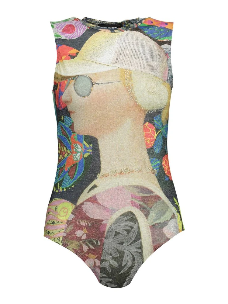 Green Polyester Bodysuit