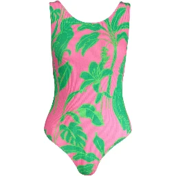 Pink Elastane Bodysuit