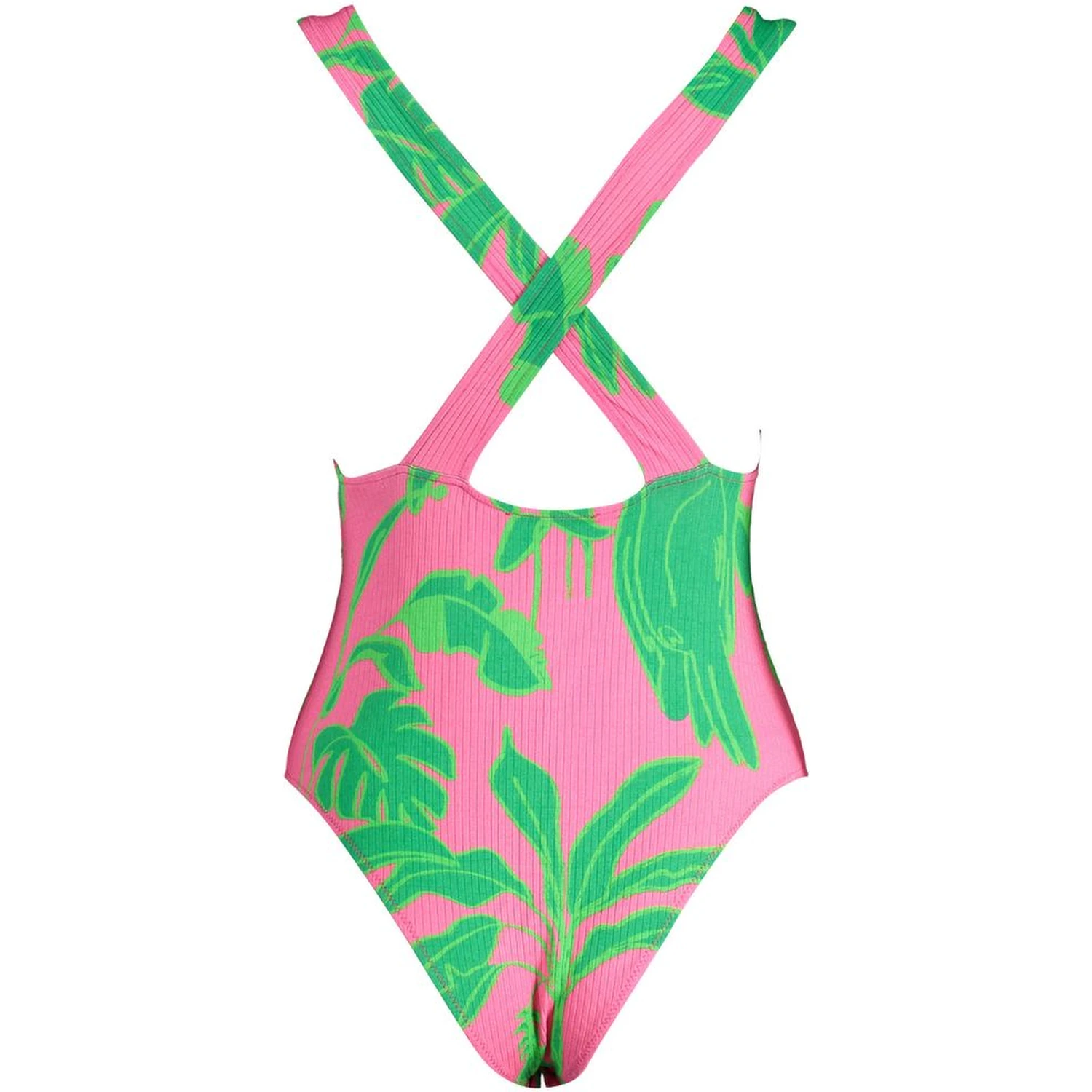 Pink Elastane Bodysuit