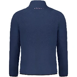 Blu Polyester Men Sweatshirt