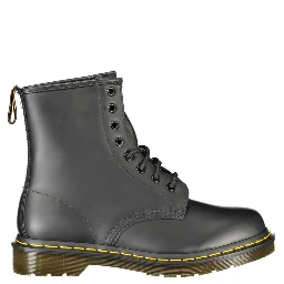 Black Leather Unisex Ankle Boot