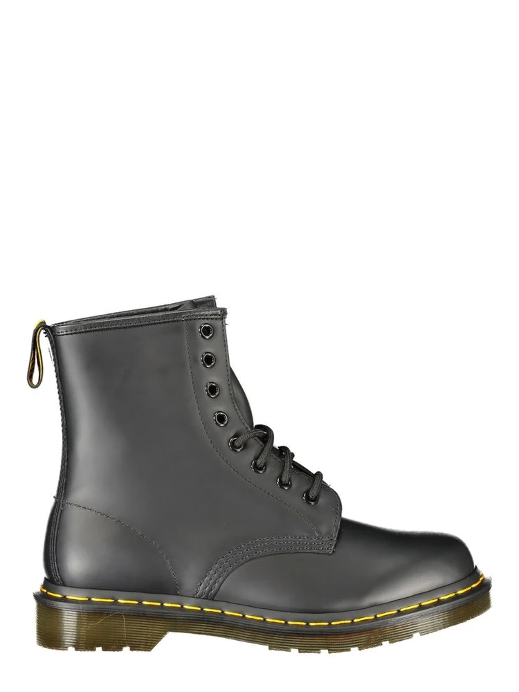 Black Leather Unisex Ankle Boot