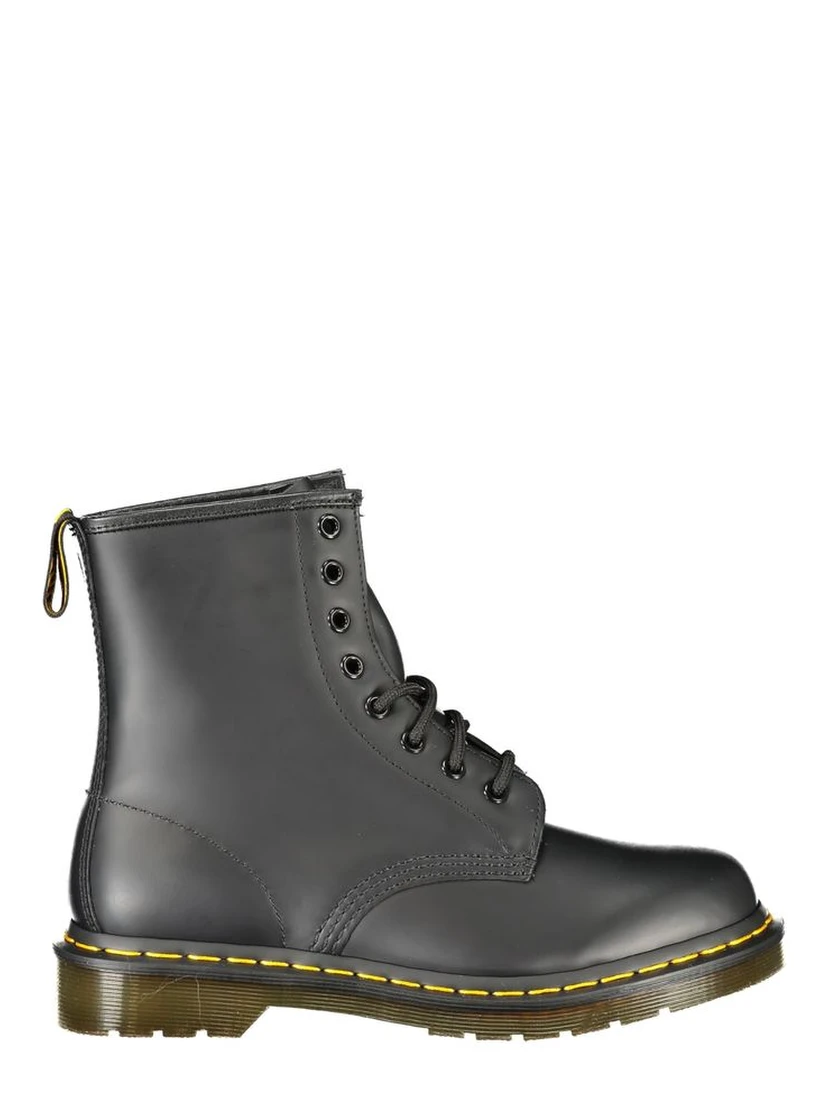 Black Leather Unisex Ankle Boot