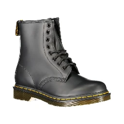 Black Leather Unisex Ankle Boot