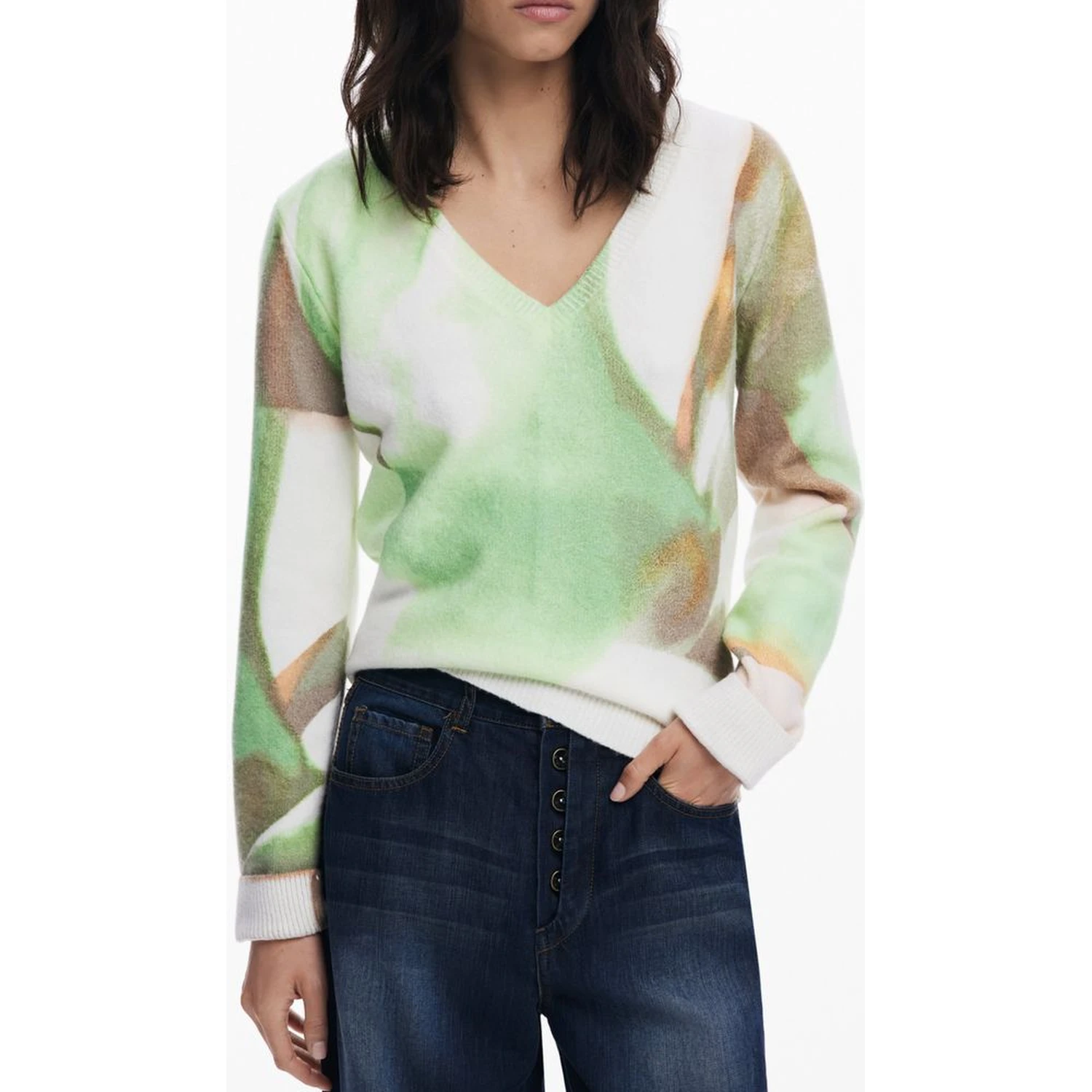 Green Elastane Sweater