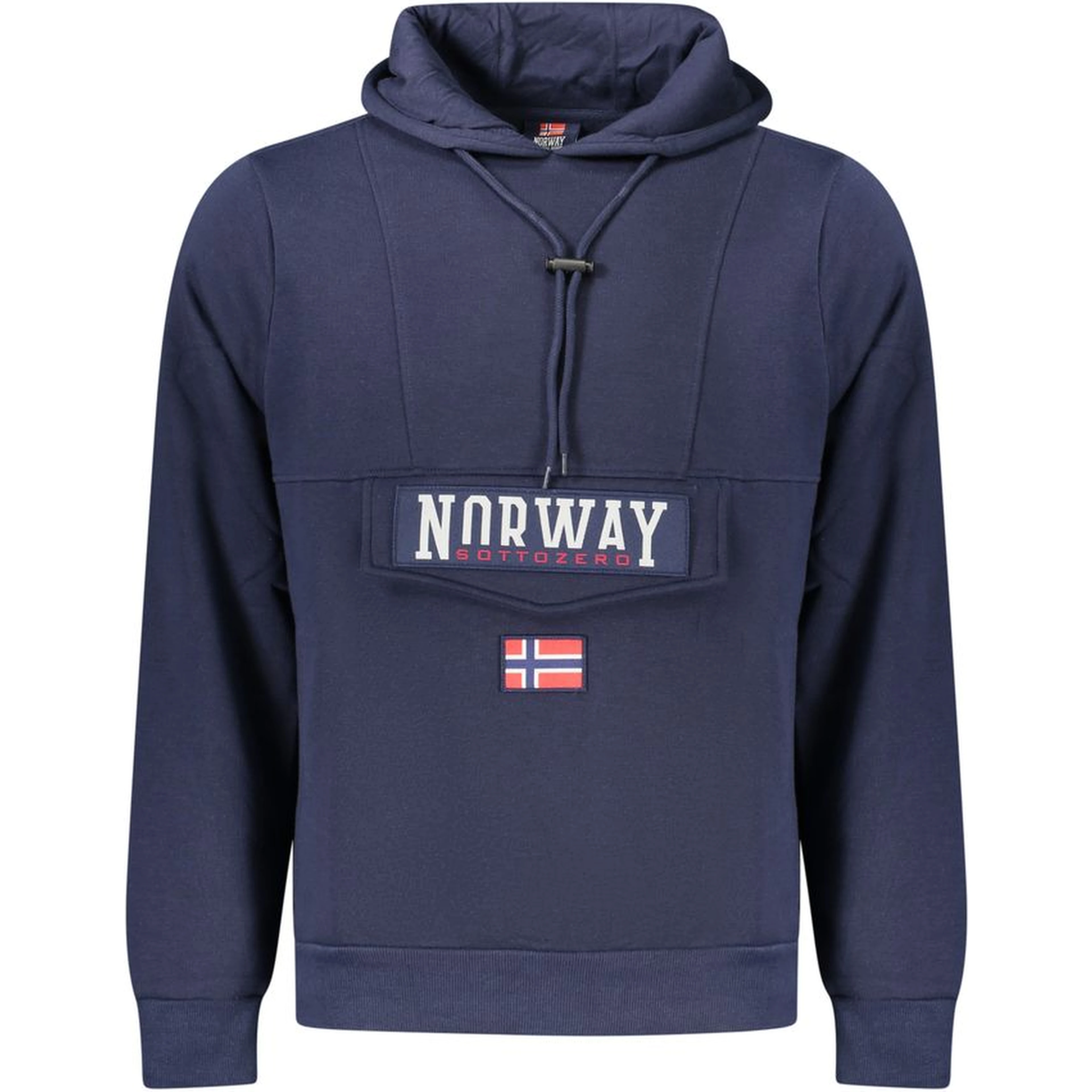 Blue Cotton Mens Hooded Sweatshirt