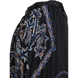 تنورة مطوية بنقشة بيزلي