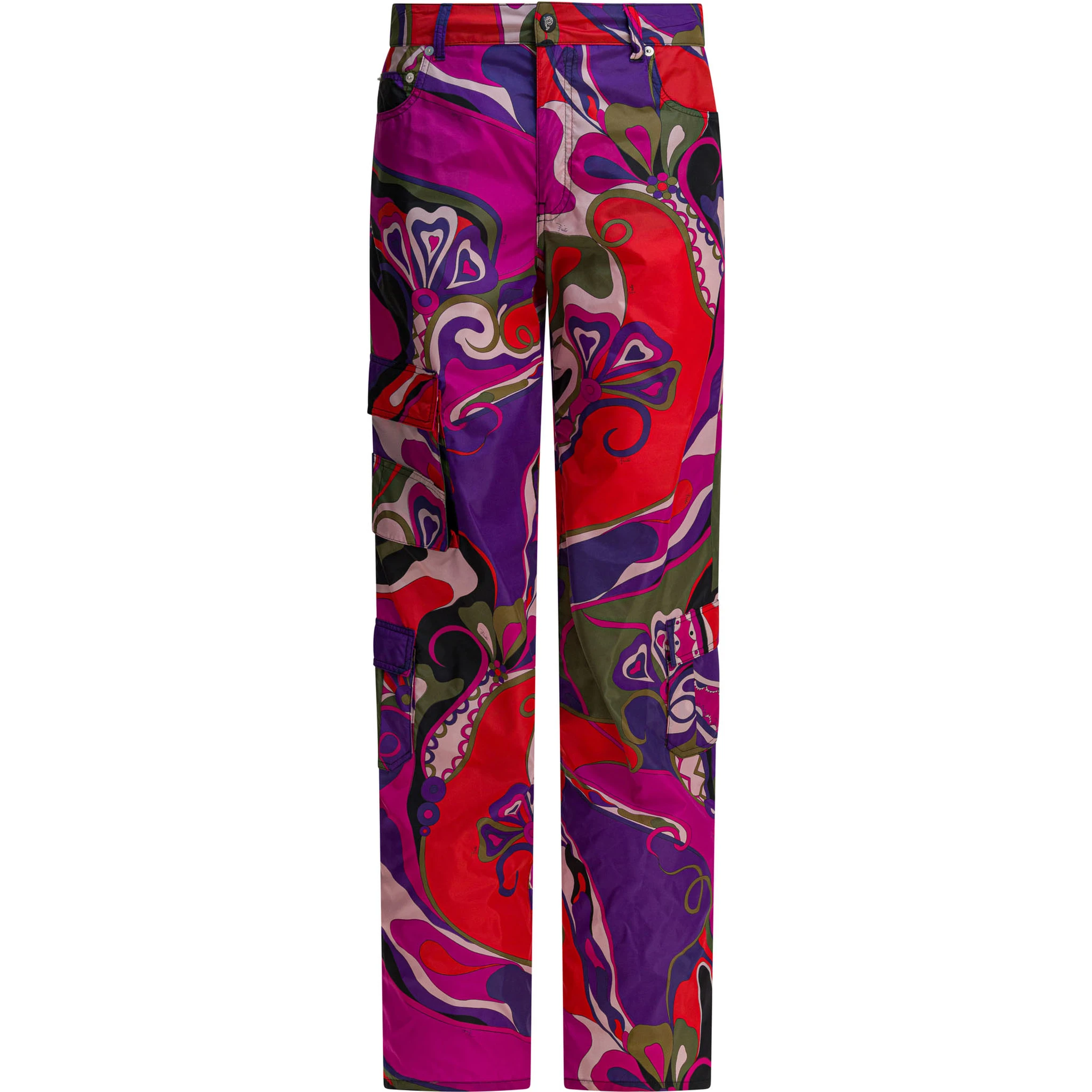 Cargo pants with Orchidee print