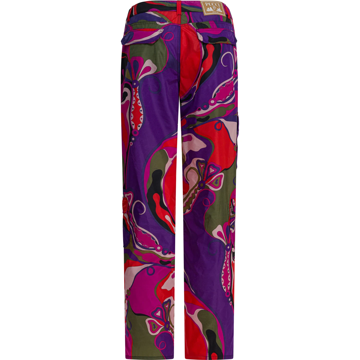Cargo pants with Orchidee print