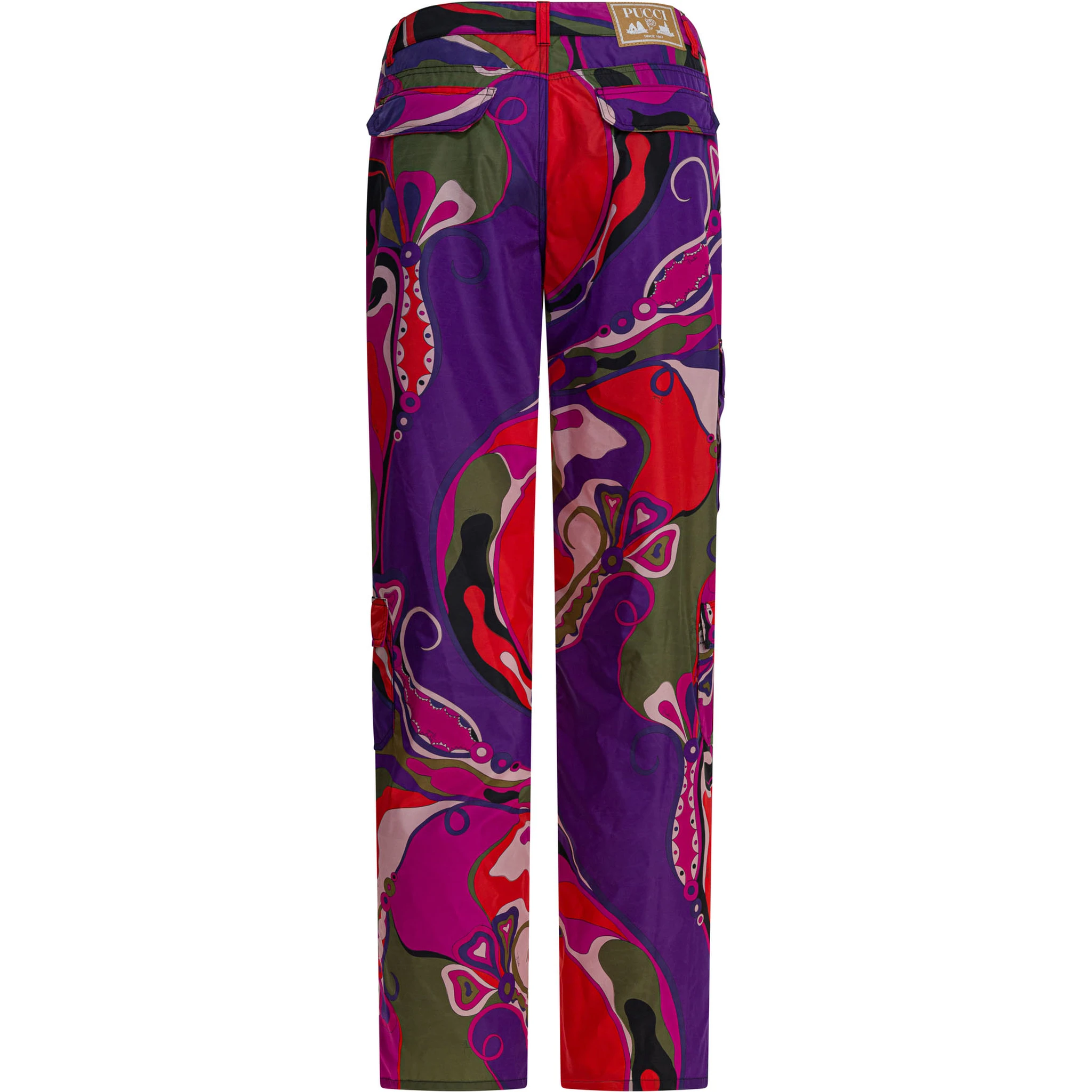 Cargo pants with Orchidee print