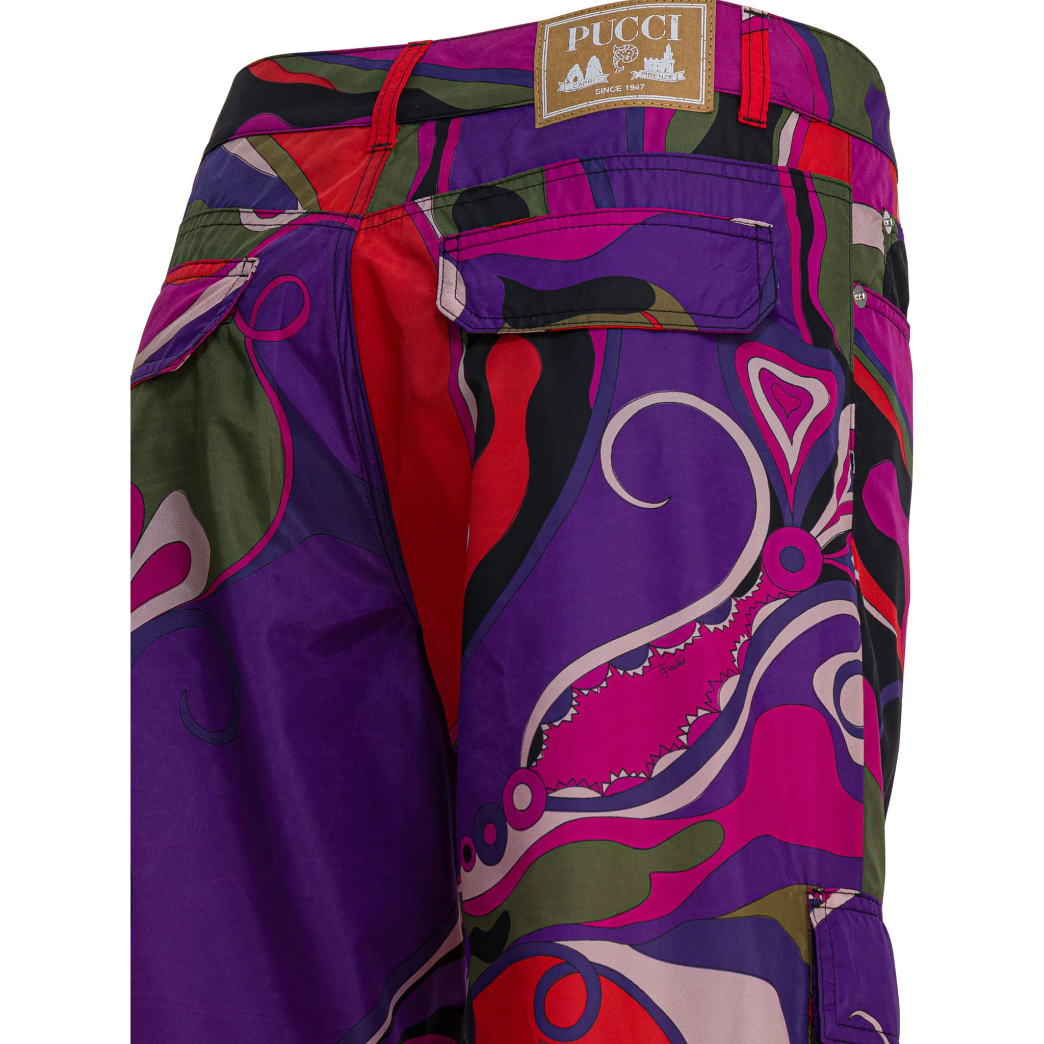 Cargo pants with Orchidee print