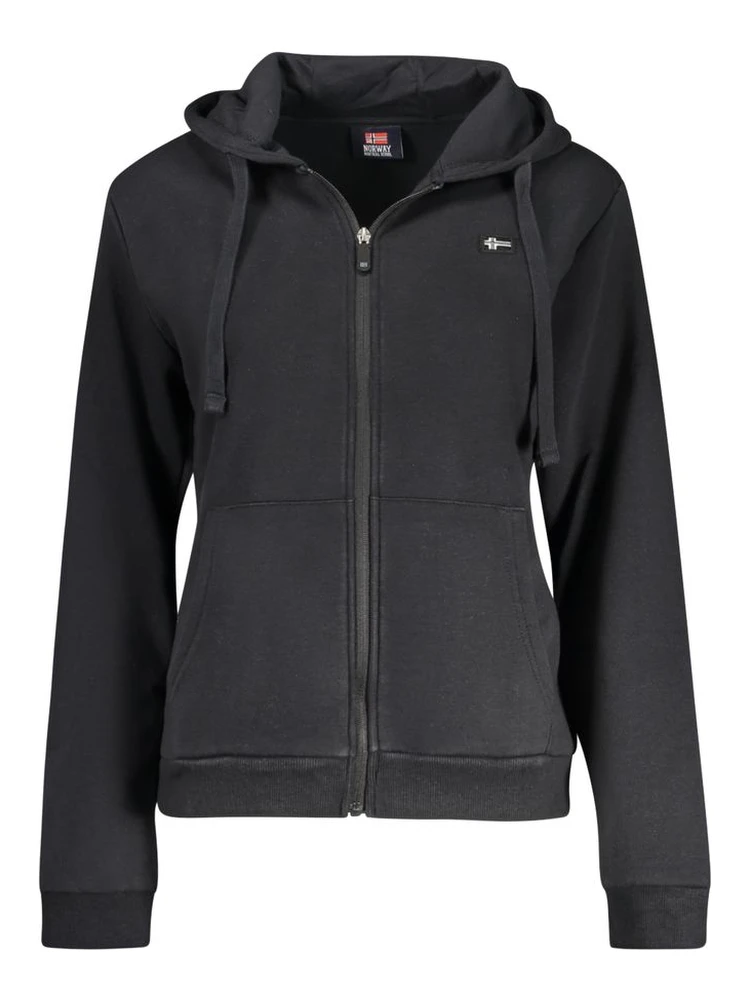 Black Cotton Women's Hoodie