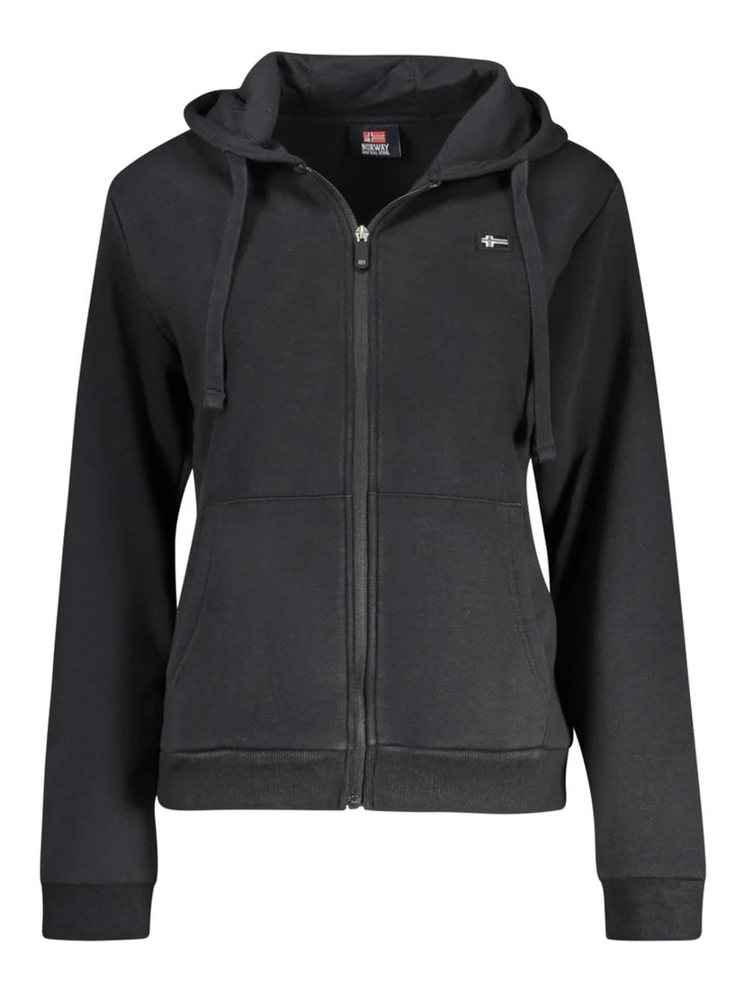 Black Cotton Women's Hoodie