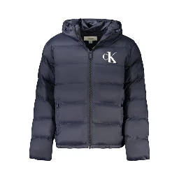 Blu Poliammide Men's Jacket