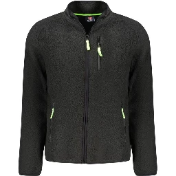 Black Polyester Men's Sweatshirt