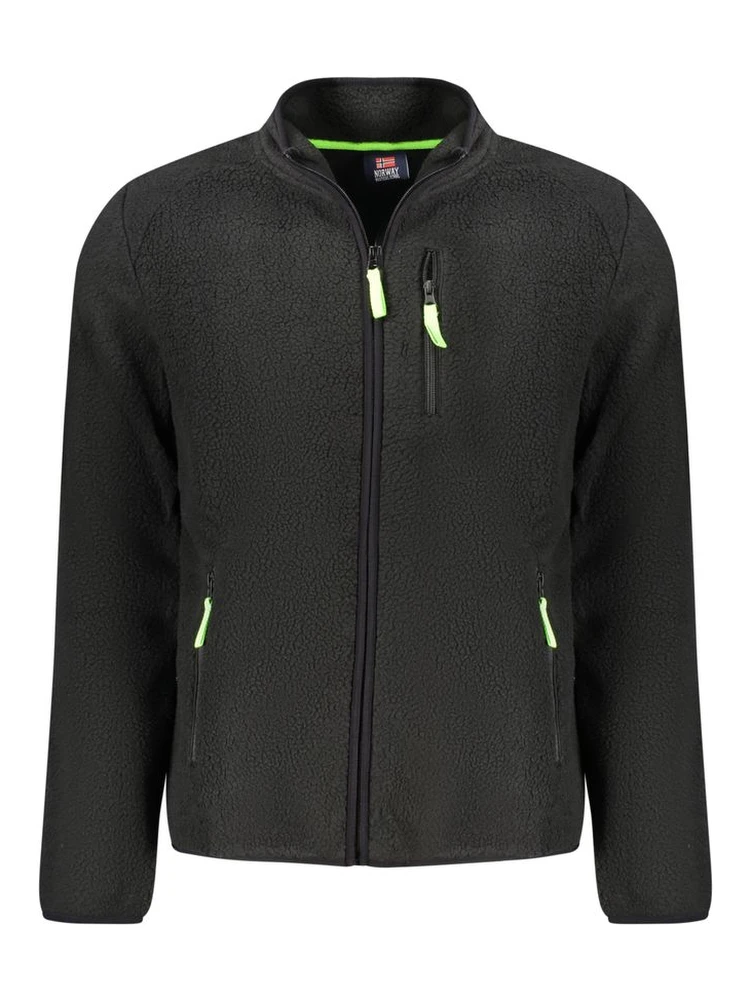Black Polyester Men's Sweatshirt