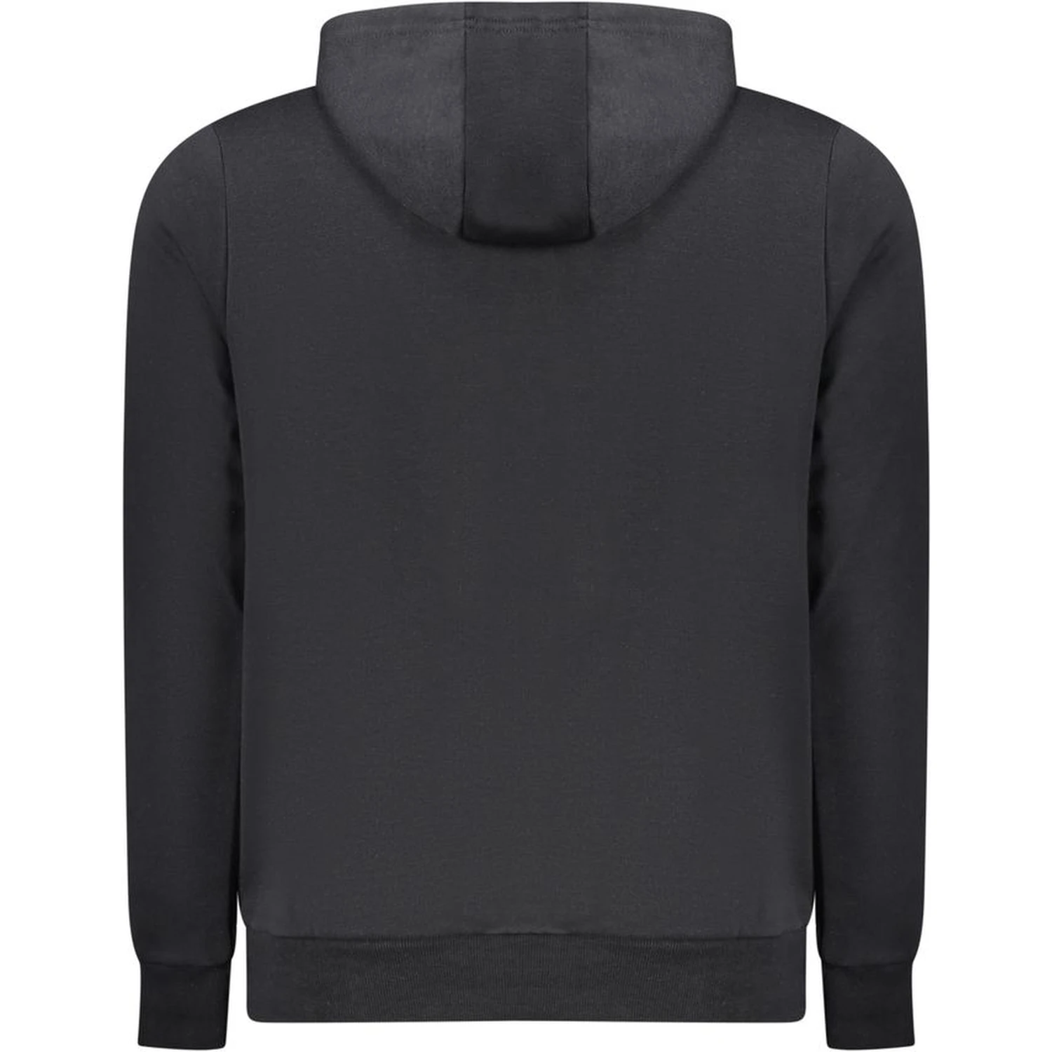 Black Cotton Men's Hooded Sweatshirt