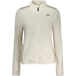 White Polyester Women's Sweatshirt