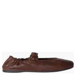 Leather ballerinas flat