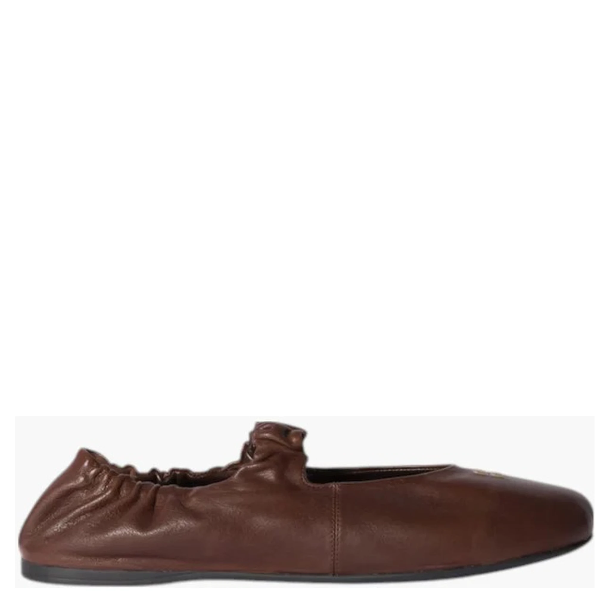 Leather ballerinas flat