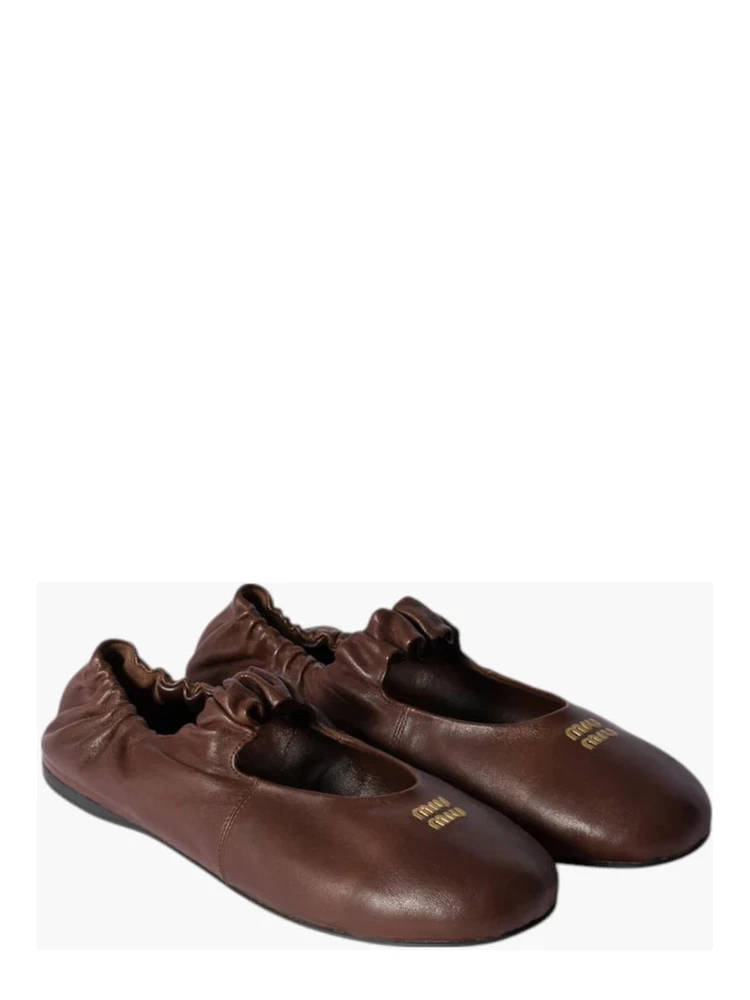 Leather ballerinas flat alternative