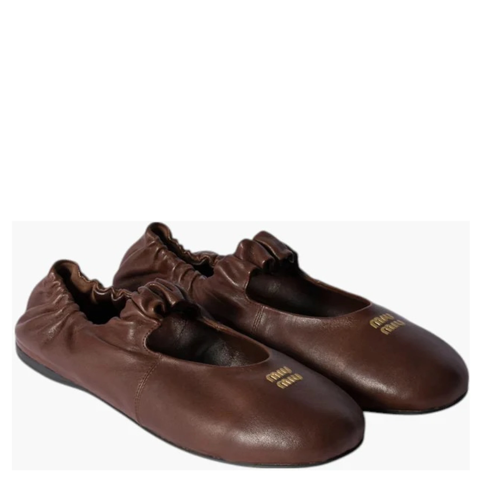 Leather ballerinas flat