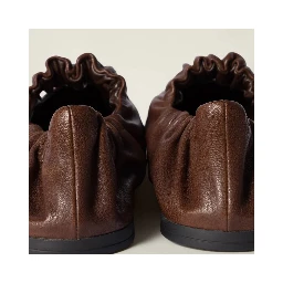 Leather ballerinas flat