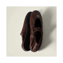 Leather ballerinas flat